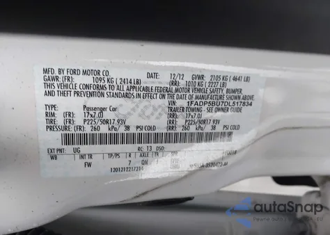 2013 Ford C-Max Hybrid Sel from USA, damaged, VIN 1FADP5BU7DL517834